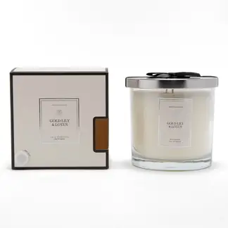 BASEMENT HOME - Vela Aromática Vidrio Gold Lily & Lotus