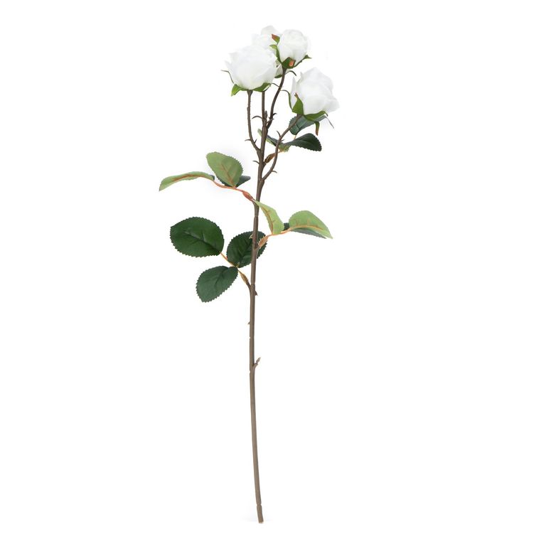 Vara Flor Artificial 4 Rosas 48 Cm