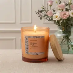 ROBERTA ALLEN - Vela Ambientador Aroma Vainilla 190 Gramos Vidrio Adorno Decorativo
