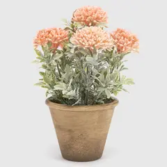 MICA - Arreglo Floral Artificial Naranja Flores C Pot