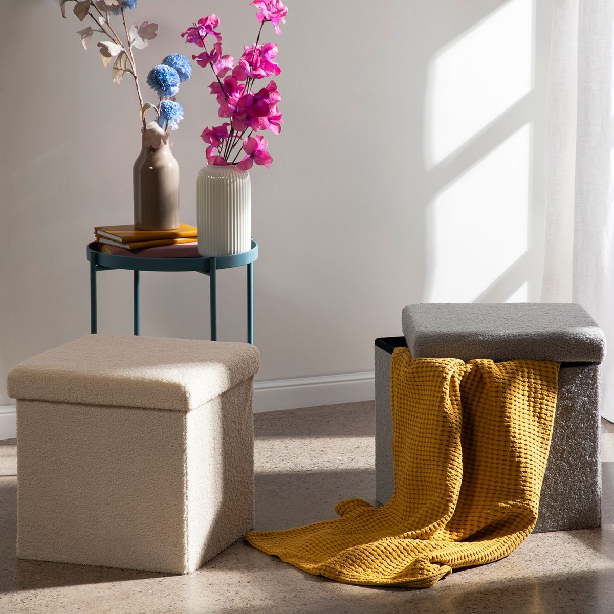 MICA - Pouff Plegable Curly 38 Cm Mica