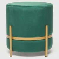 Puff Velvet Patas Doradas 35X36 Cm Pouff