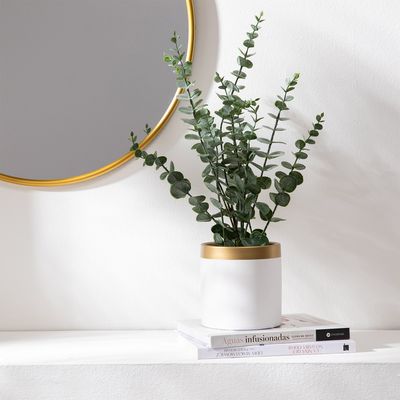 Imagen 2 del producto Planta Artificial Rama Eucalipto Con Macetero 55 Cm