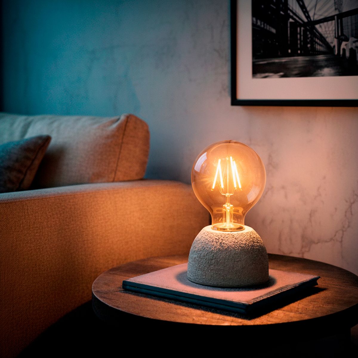 BASEMENT HOME - Lámpara con Pilas 8X16 cm Adorno Decoración Basement Home