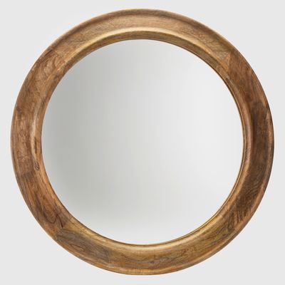 Imagen 2 del producto Espejo Redondo Con Mardo De Madera 85 Cm