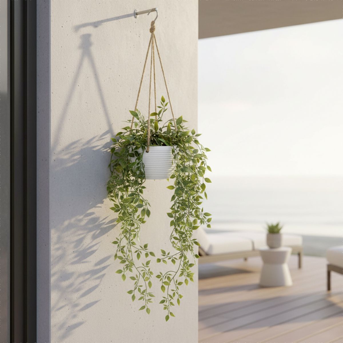 MICA - Planta Artificial Colgante Helecho 85 Cm Mica