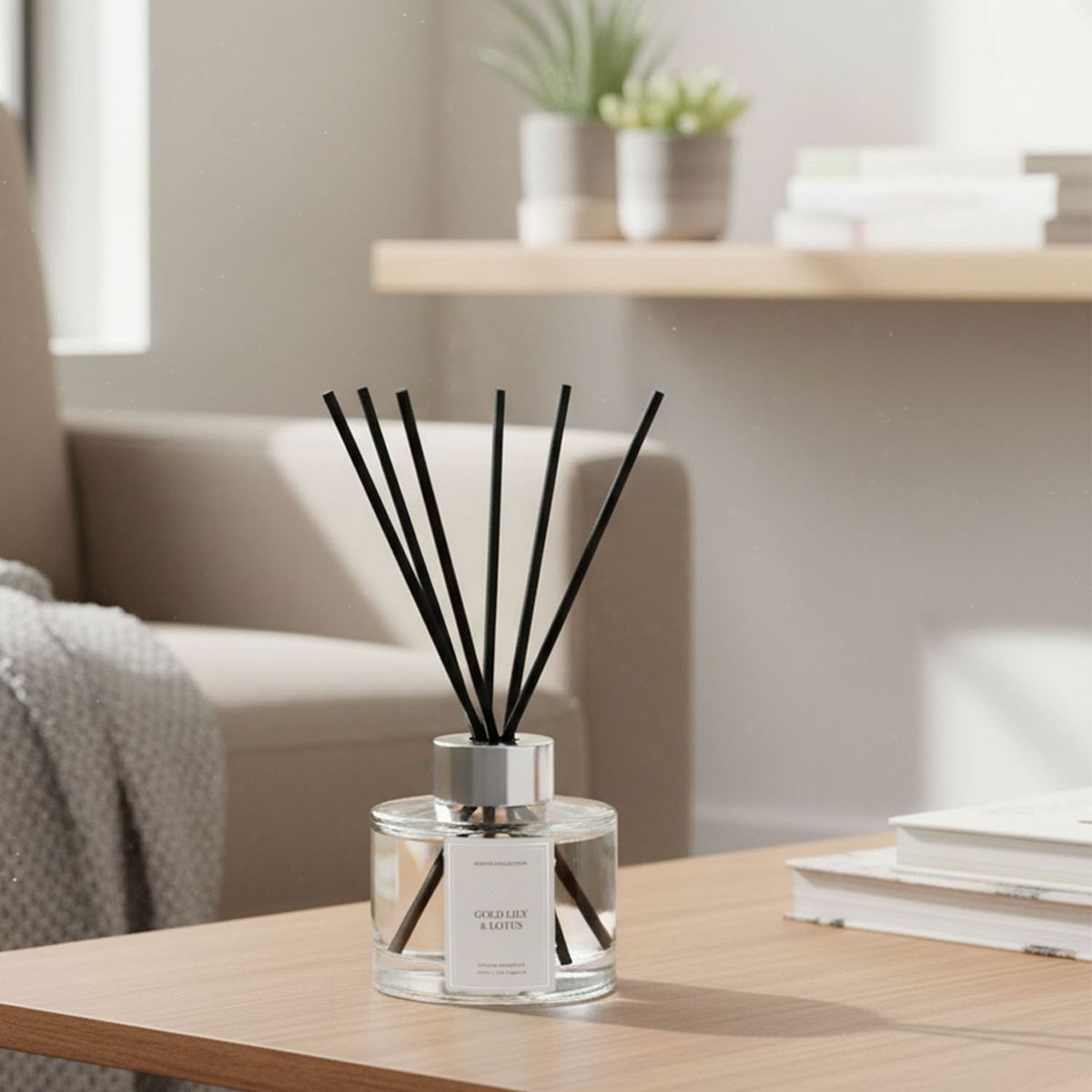 BASEMENT HOME - Difusor De Aroma Con Varillas Lirio Dorado Y Loto 150Ml Basement Home