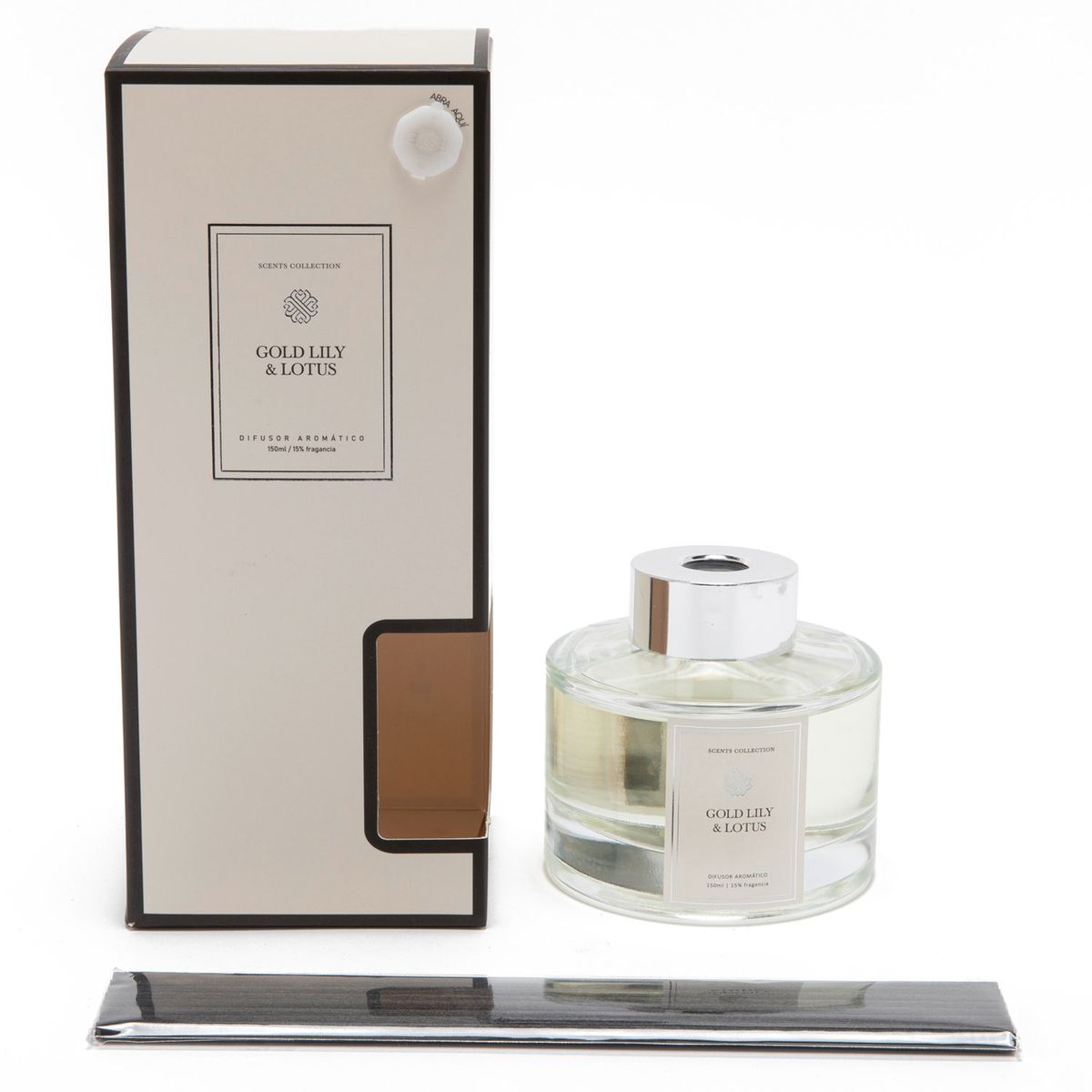 BASEMENT HOME - Difusor De Aroma Con Varillas Lirio Dorado Y Loto 150Ml Basement Home