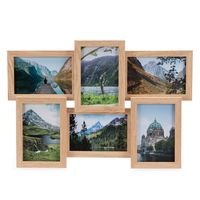 Mdf Multifoto 6 Fotos Natural