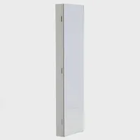 Espejo Joyero Organizador De Pared Con Luz Led 110x31 Cm Rectangular Blanco