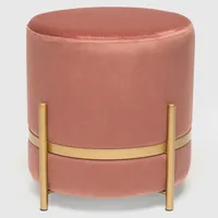 Puff Velvet Patas Doradas 35X36 Cm Pouff