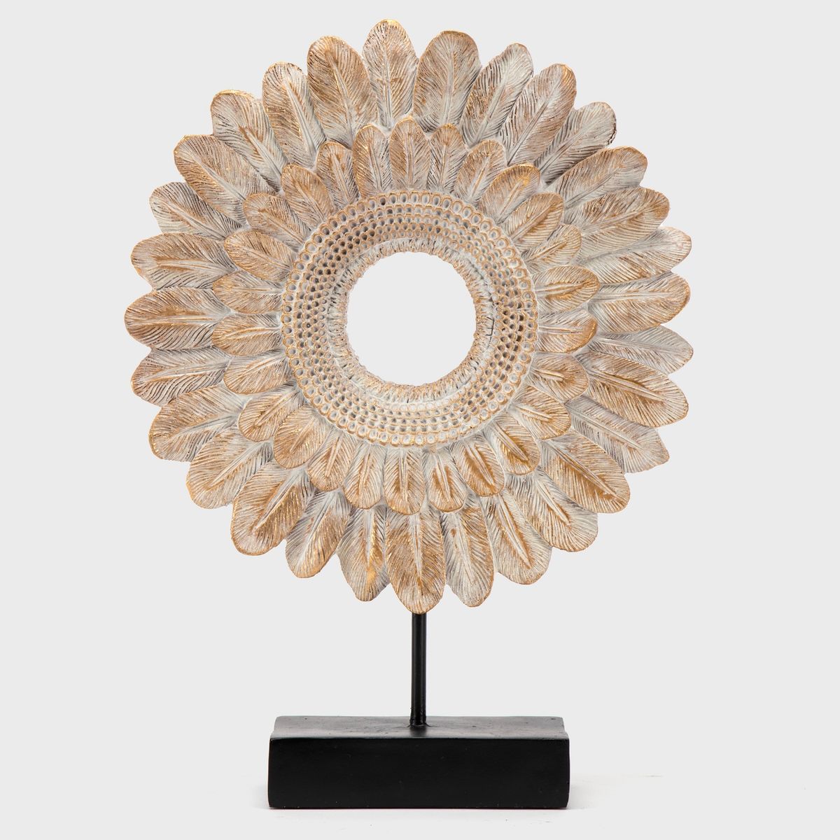 ROBERTA ALLEN - Adorno Pedestal Flor Blanco 42 Cm Roberta Allen