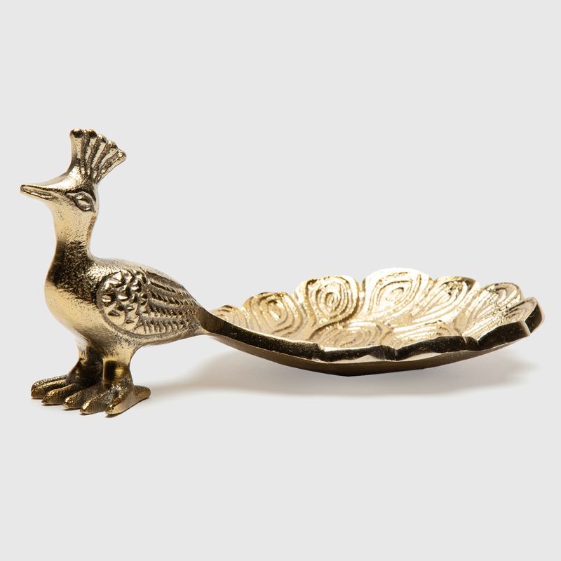 ROBERTA ALLEN - Adorno pavo real dorado 18 cm Roberta Allen
