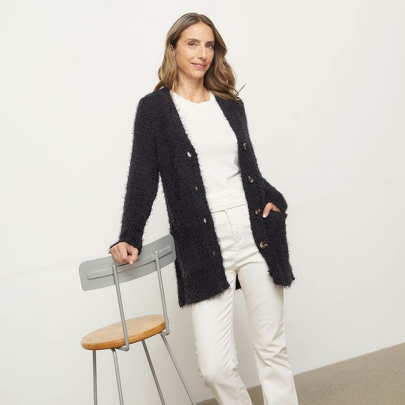 NEWPORT - Sweater Largo Con Botones Mujer Newport