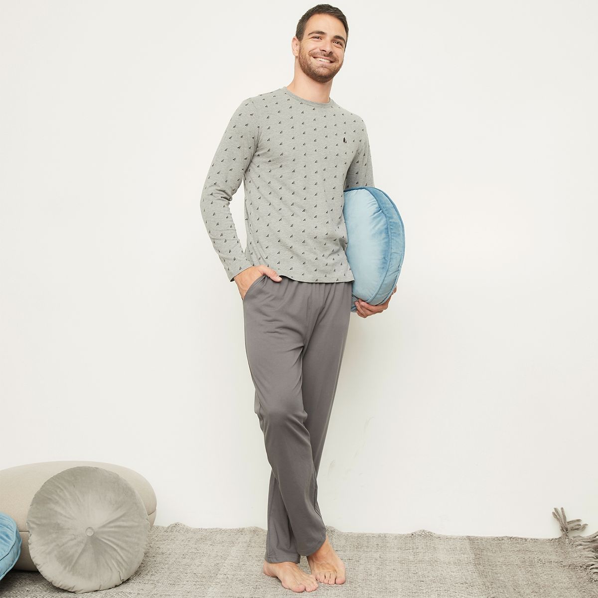 NEWPORT - Conjunto Pijama Largo Recto Hombre Newport