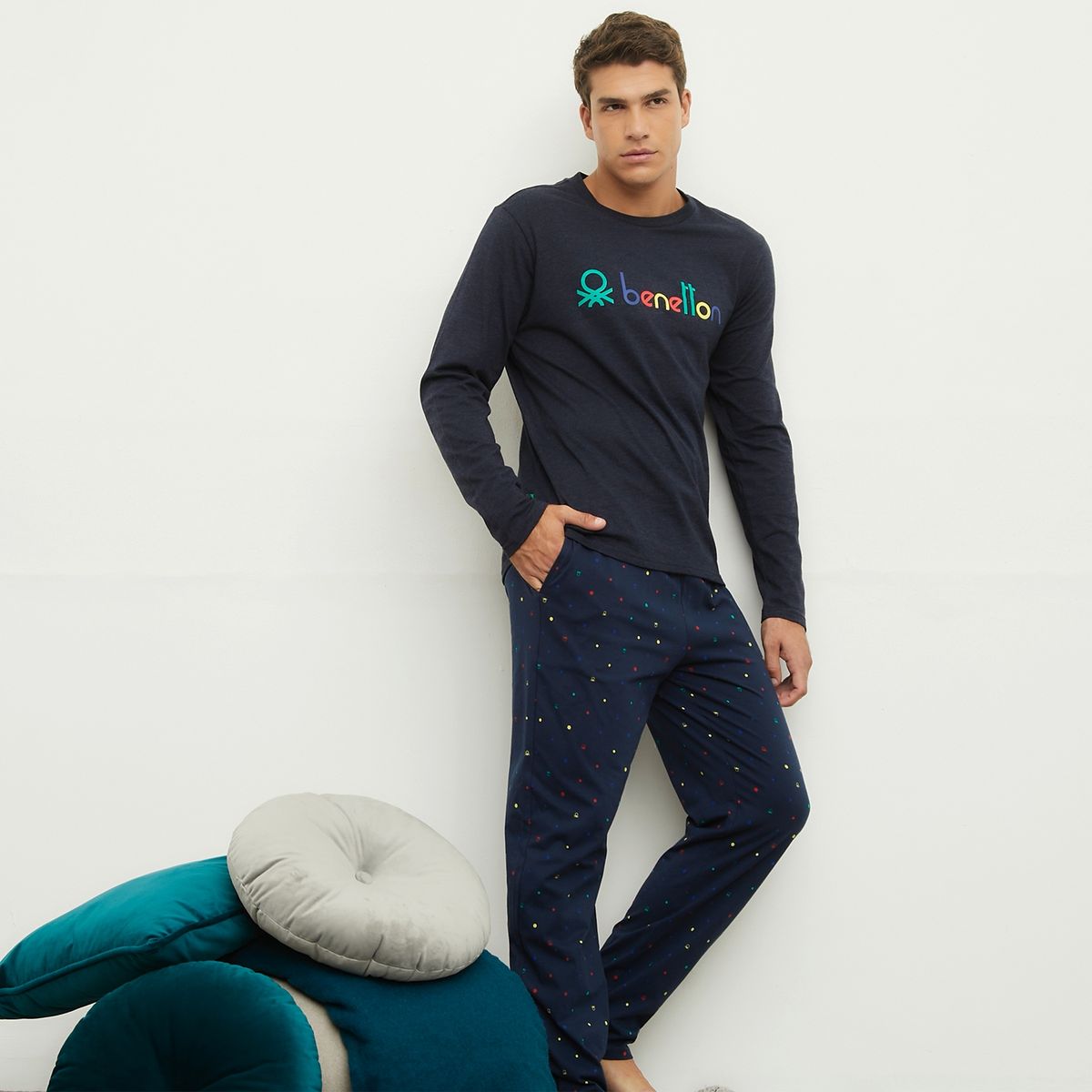 BENETTON - Conjunto Pijama Recto Algodón Hombre Benetton