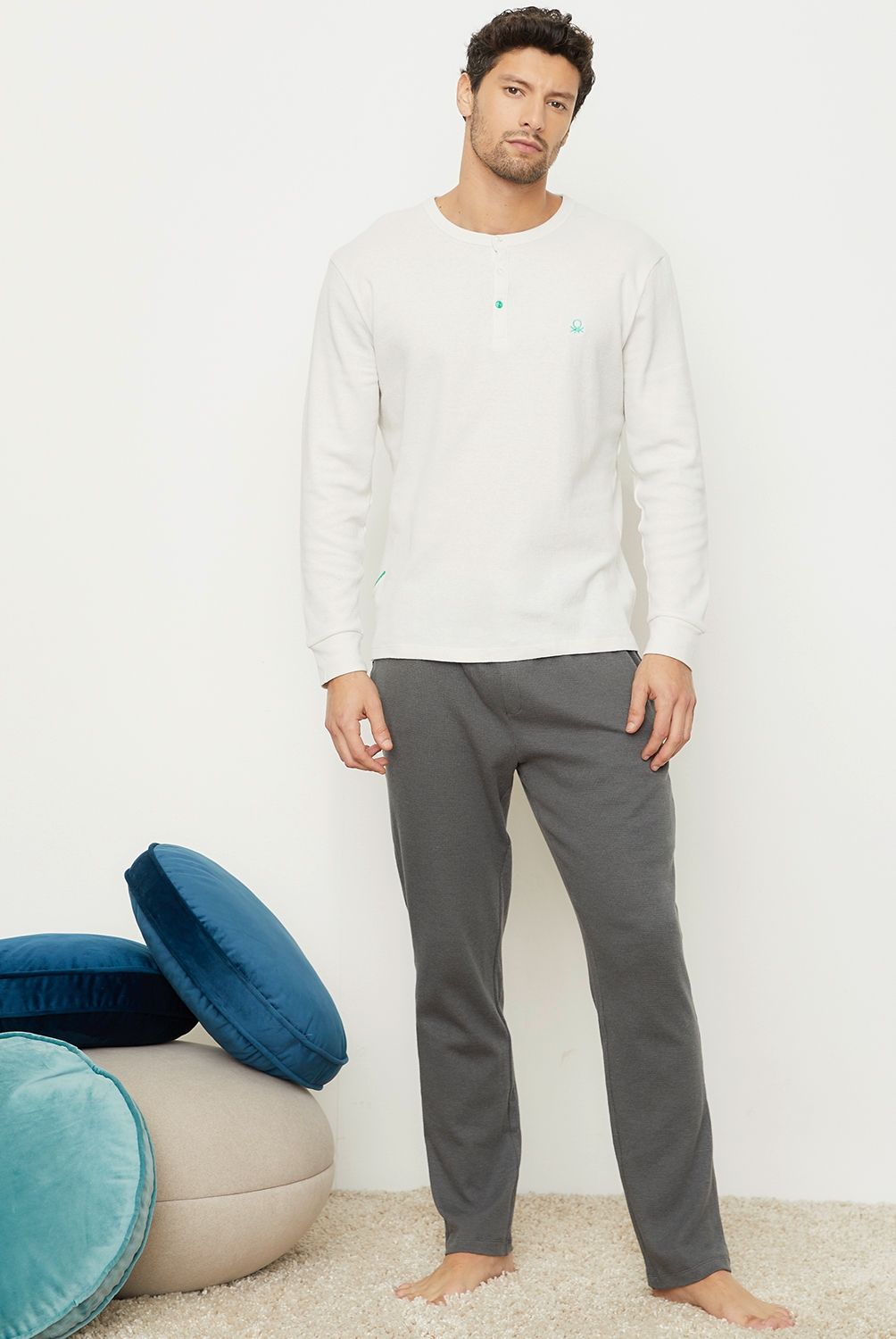 BENETTON - Conjunto Pijama Recto Algodón Hombre Benetton