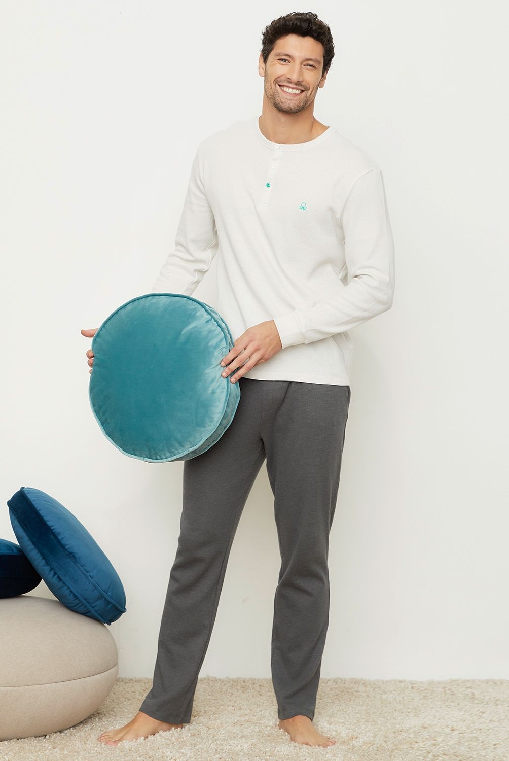 BENETTON - Conjunto Pijama Recto Algodón Hombre Benetton
