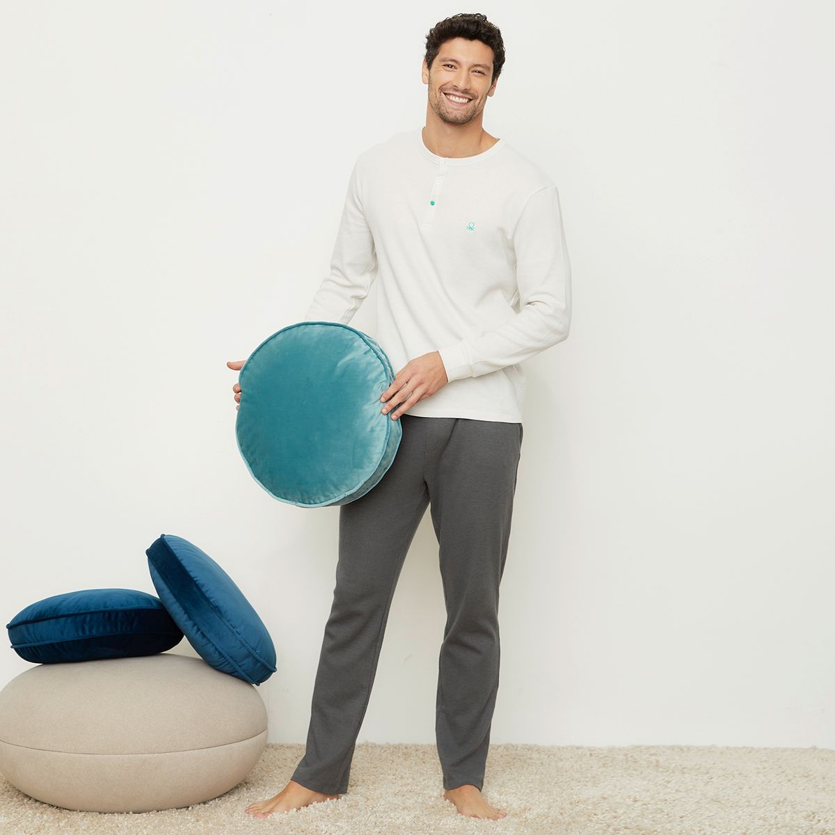 BENETTON - Conjunto Pijama Recto Algodón Hombre Benetton