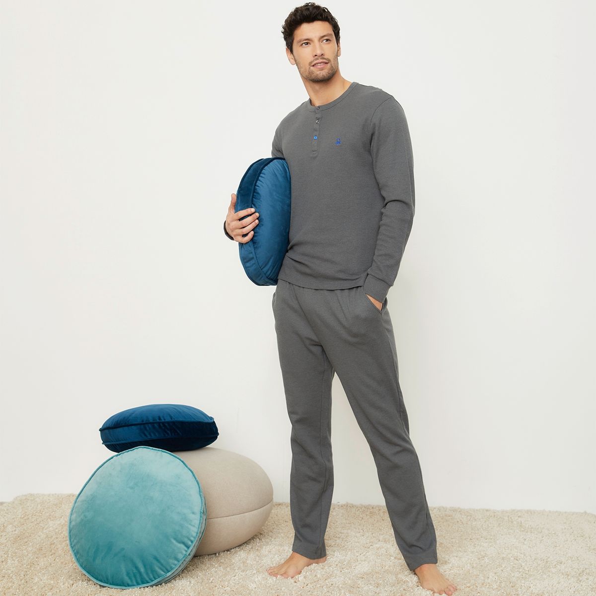 BENETTON - Conjunto Pijama Recto Algodón Hombre Benetton