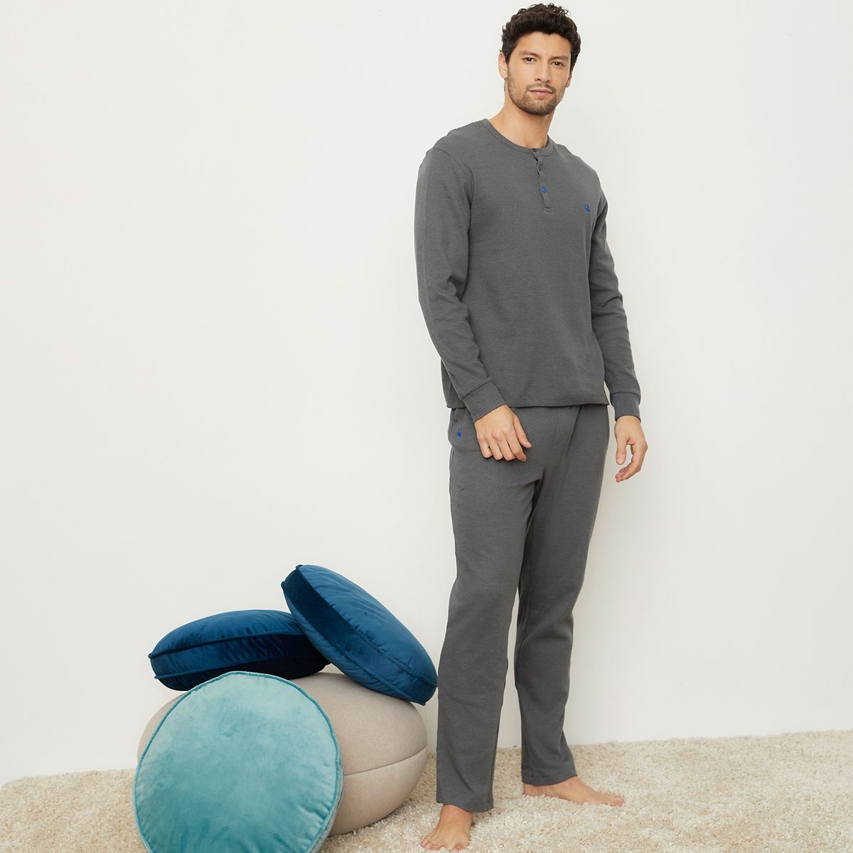 BENETTON - Conjunto Pijama Recto Algodón Hombre Benetton