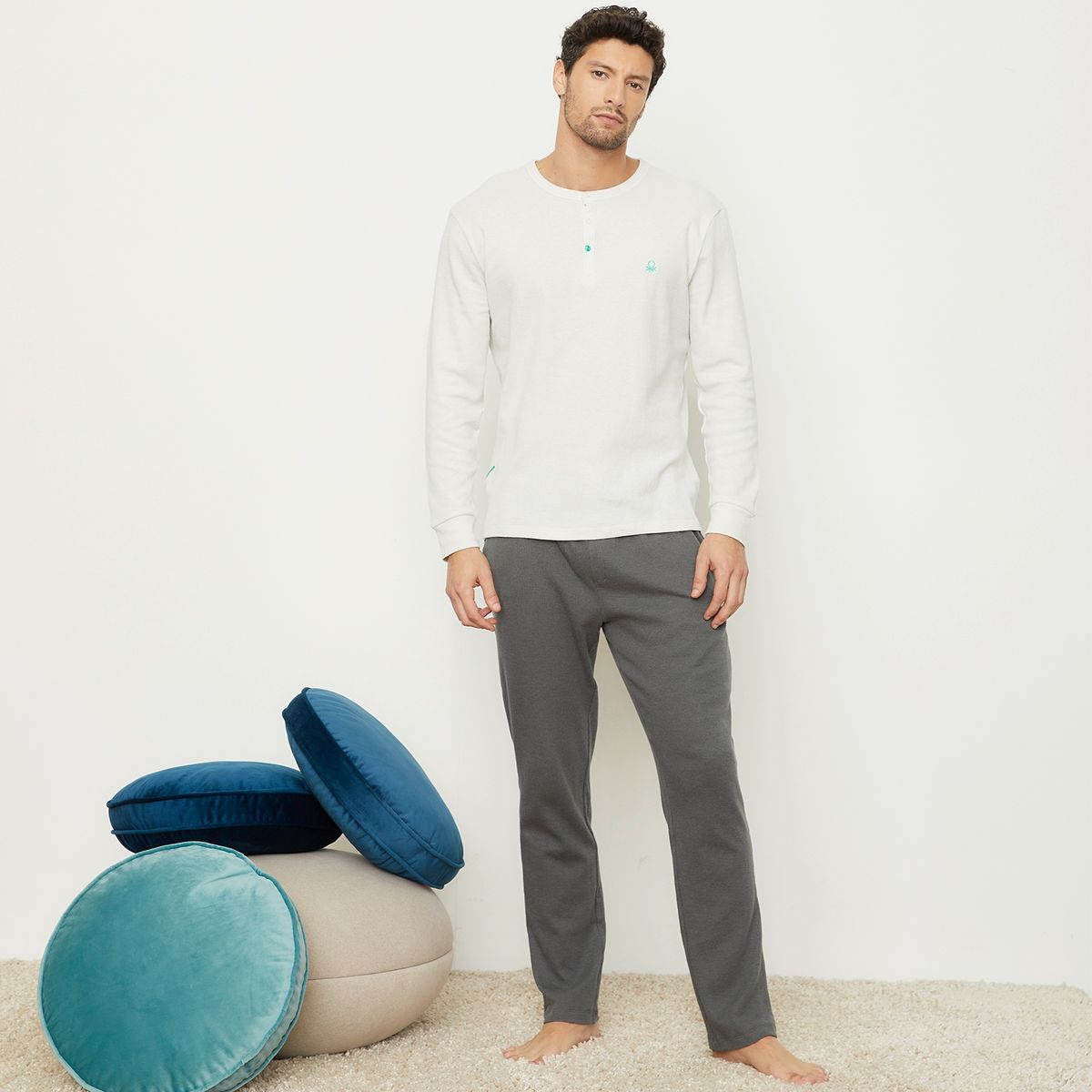 BENETTON - Conjunto Pijama Recto Algodón Hombre Benetton