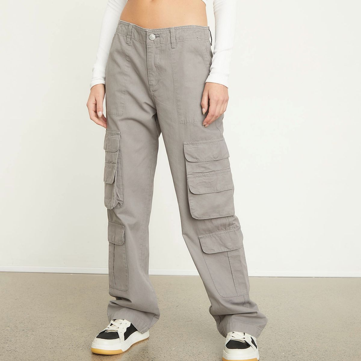 AMERICANINO - Pantalón Cargo Tiro Alto Mujer Americanino