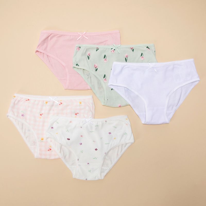 YAMP - Pack 5 Calzones Niña Yamp Algodón Diseño Flores