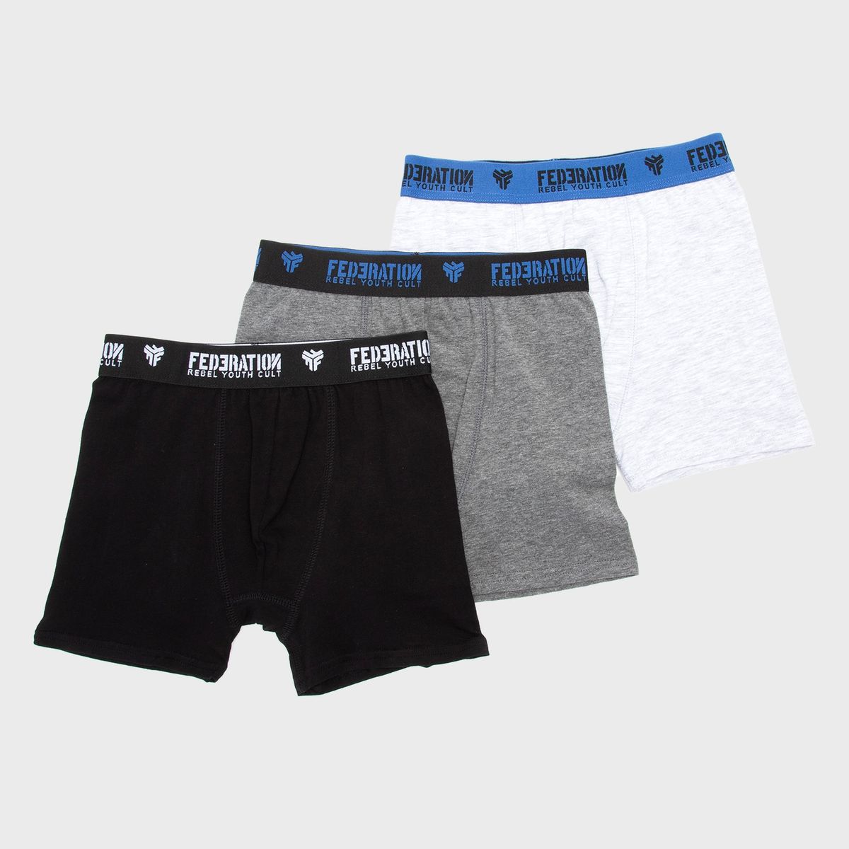 FEDERATION - Boxer Niño Federation Pack de 3 Unidades Algodón