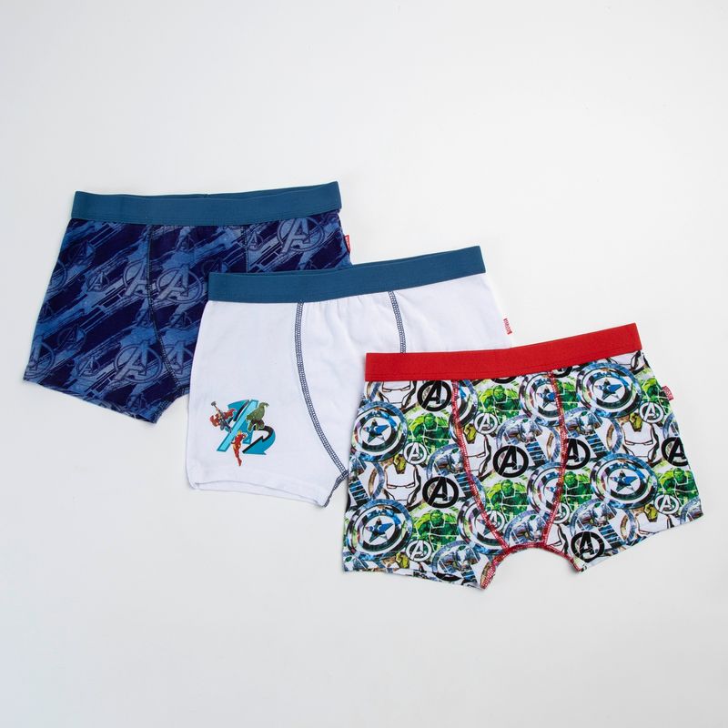 AVENGERS - Boxer Niño Pack de 3 Unidades Algodón Avengers