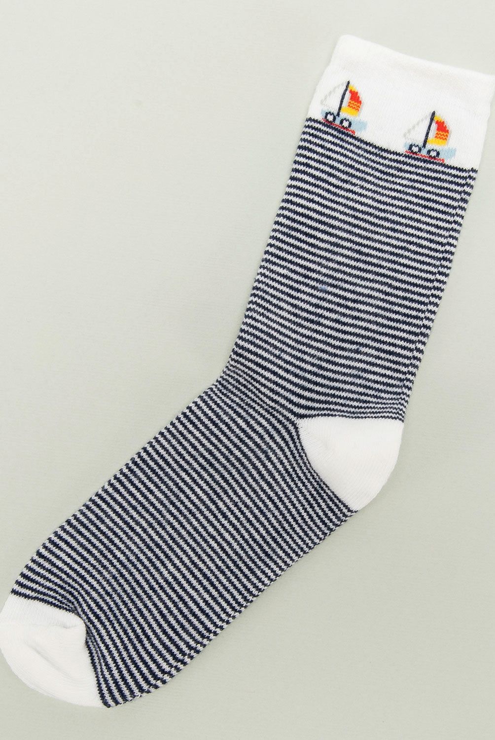 YAMP - Calcetines de Vestir Yamp Diseño Barcos Niño Algodón Pack x5