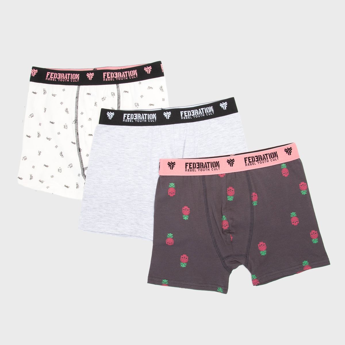 FEDERATION - Boxers Federation Pack De 3 Unidades Algodón Niño