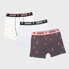 FEDERATION - Boxers Pack De 3 Unidades Algodón Niño