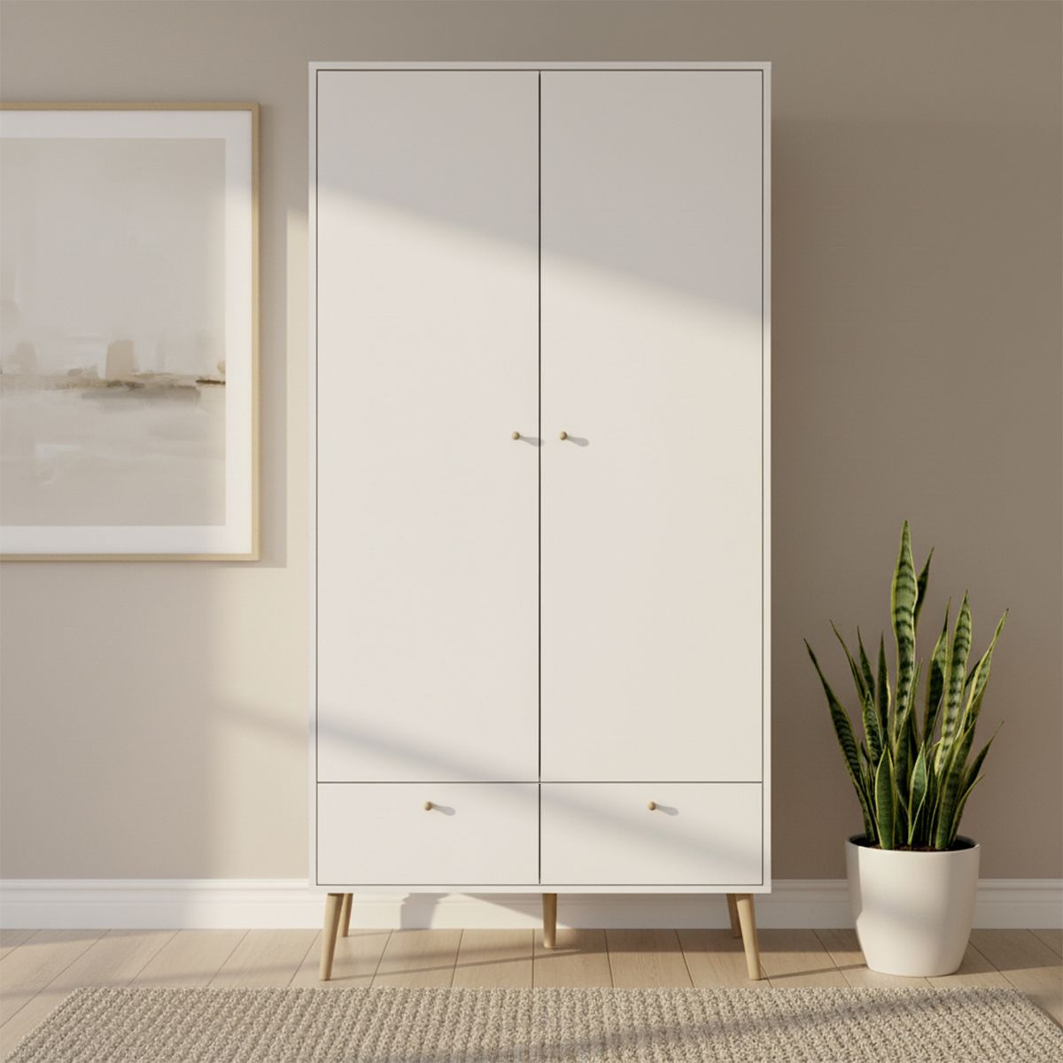 TVILUM - Clóset Bodo 2 Puertas + 2 Cajones Tvilum