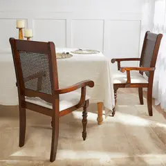 ROBERTA ALLEN - Par de Sitiales Comedor Eminence Clásicos Café