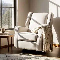 MICA KIDS - Sillón De Lactancia Mecedor Anne Crudo