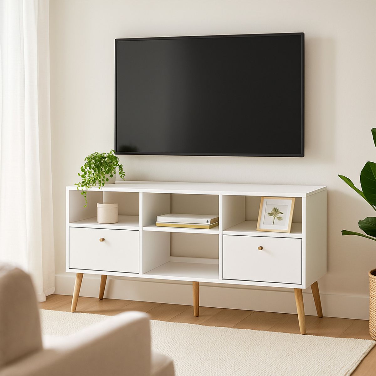 TVILUM - Rack Tv 50 Pulgadas Bodo Tvilum