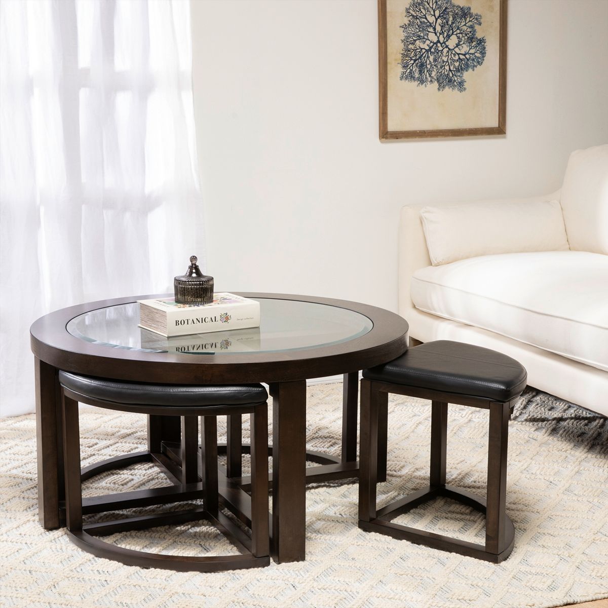 ROBERTA ALLEN - Mesa De Centro Ricarda 4 Pouf Roberta Allen