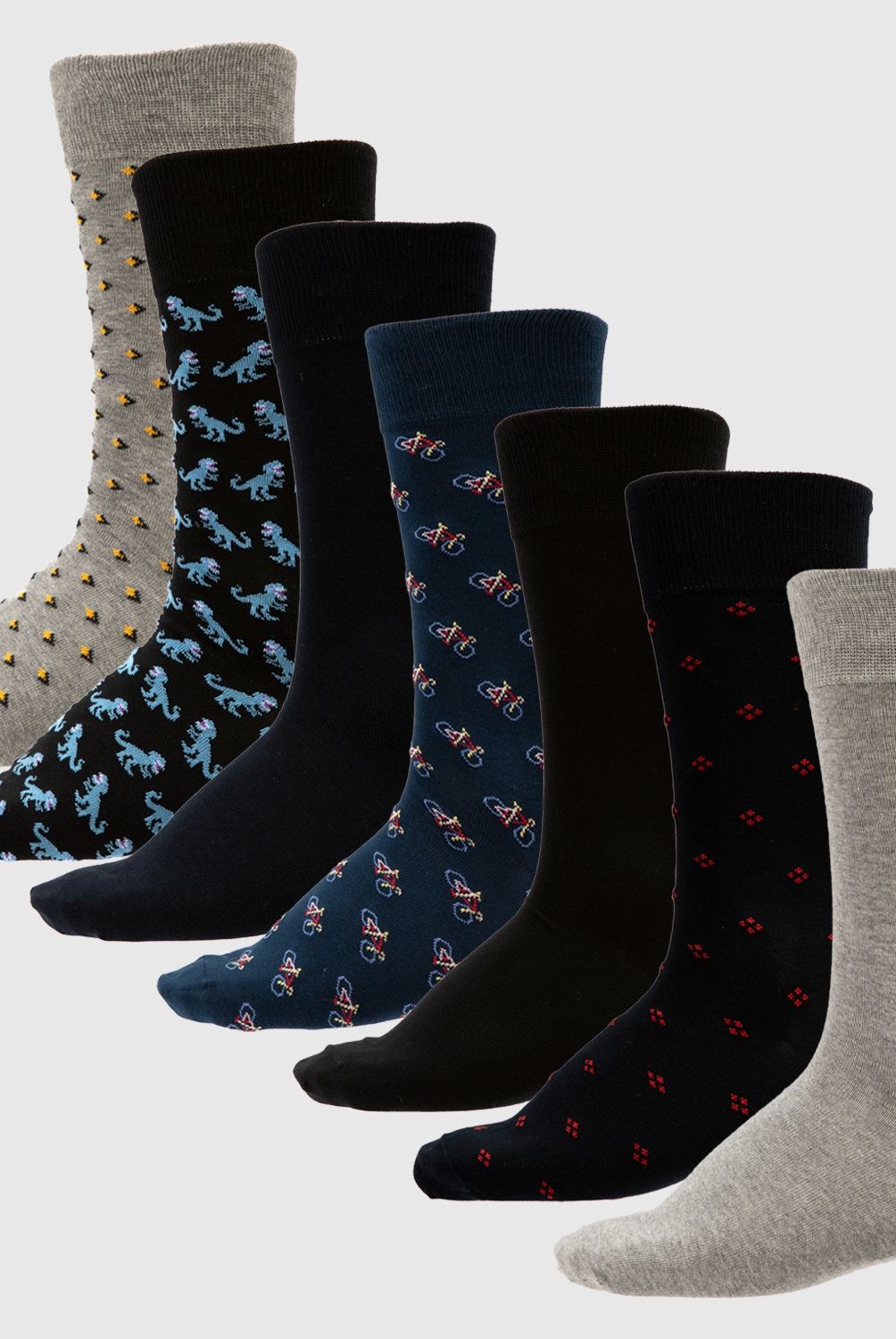 BASEMENT - Calcetines Deportivos Algodón Estampados Basement Hombre