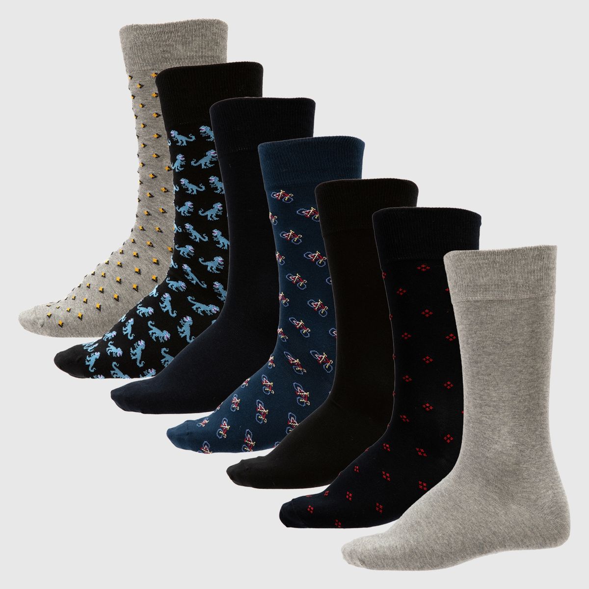 BASEMENT - Calcetines Deportivos Algodón Estampados Basement Hombre