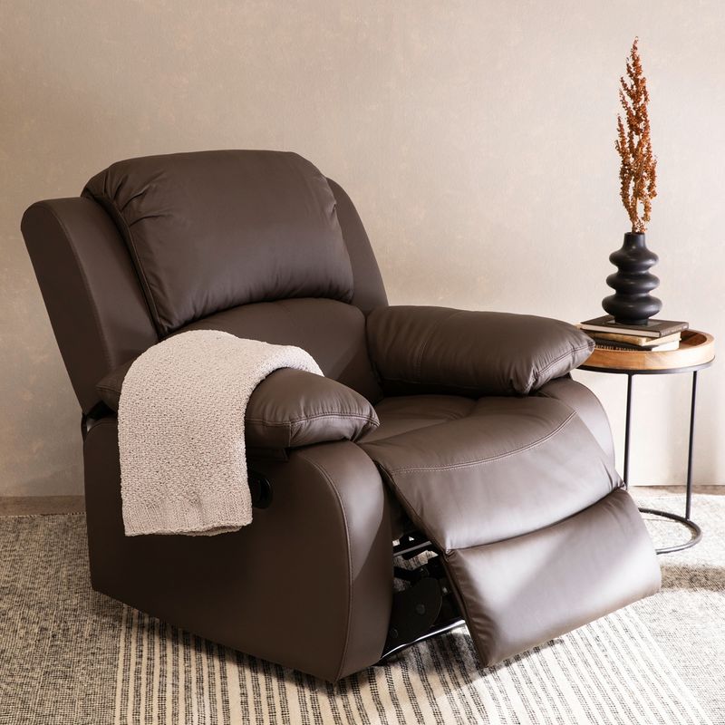 BASEMENT HOME - Sillón Relax Basement Home Lucas Cuero 1 Cuerpo