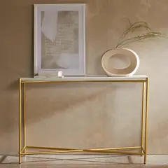BASEMENT HOME - Arrimo Imperial Rectangular Blanco/Dorado