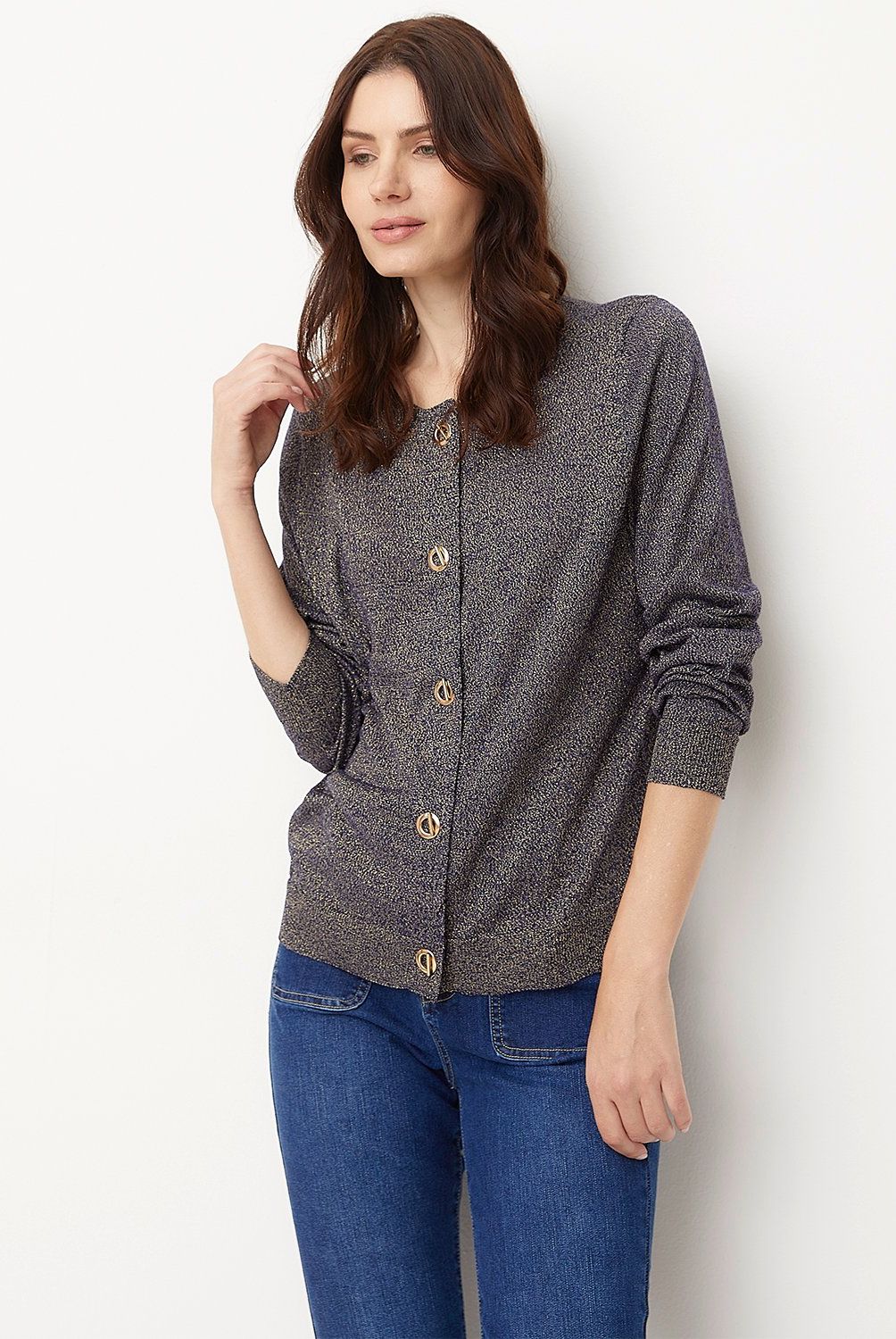 APOLOGY - Chaleco Cardigan Apology Viscosa Manga Larga Mujer