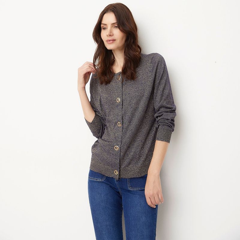 APOLOGY - Chaleco Cardigan Apology Viscosa Manga Larga Mujer