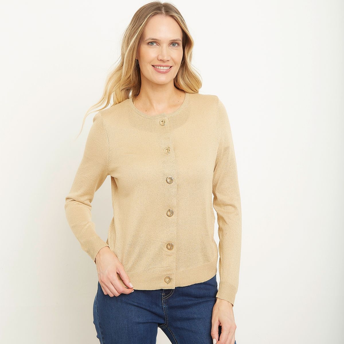 APOLOGY - Chaleco Cardigan Apology Viscosa Manga Larga Mujer