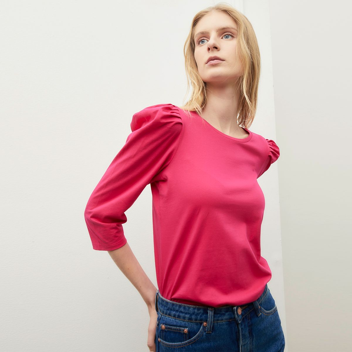 BASEMENT - Polera Manga Larga Algodón Mujer Basement