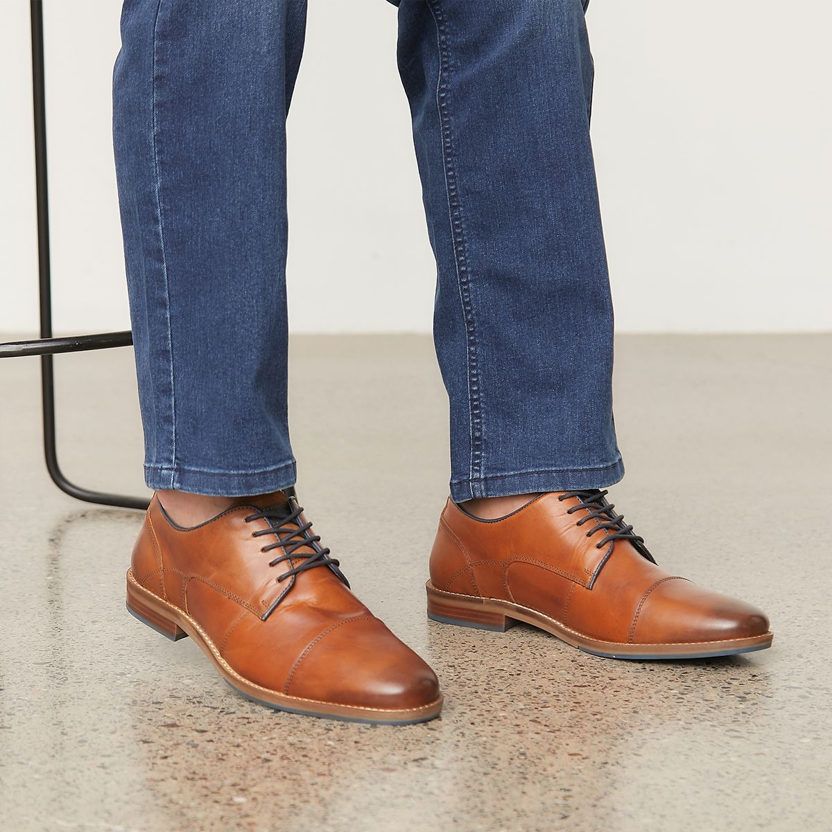 BASEMENT - Zapato Casual Cuero Basement Hombre Café