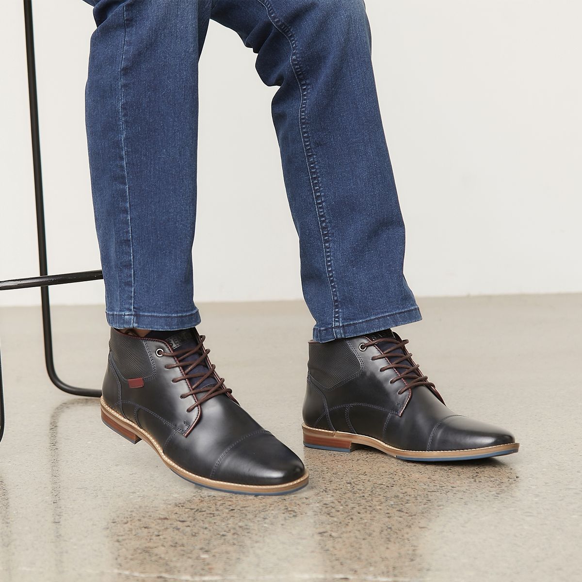 BASEMENT - Botín Cuero Basement Hombre