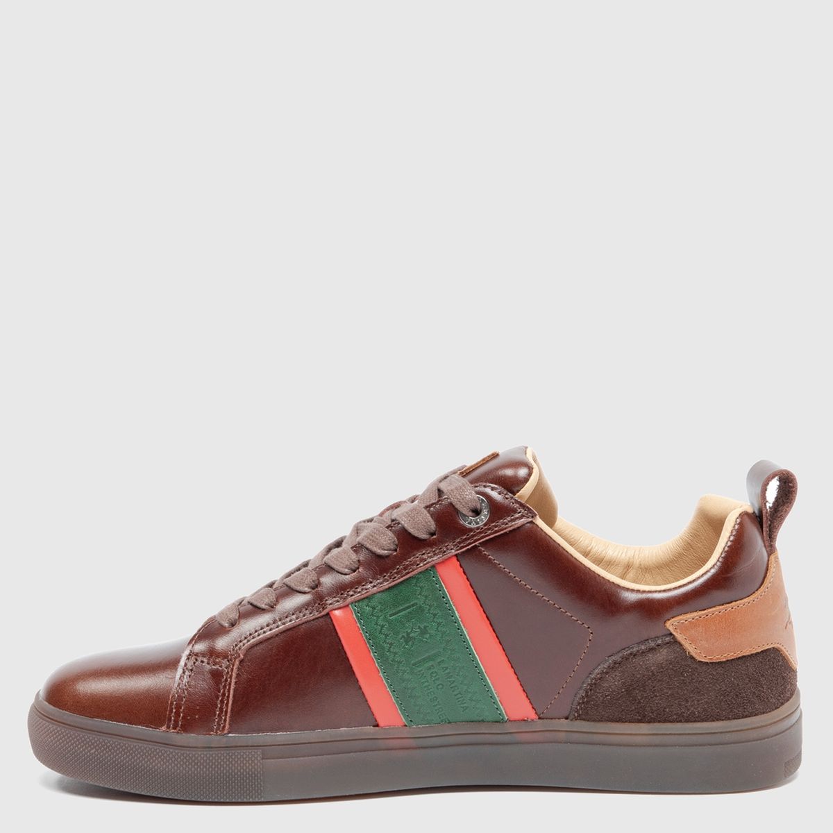 LA MARTINA - Zapatilla Urbana Hombre Cuero Café La Martina