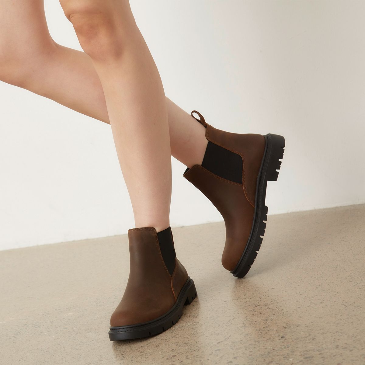 AMERICANINO - Botín  Mujer Cuero Café Americanino